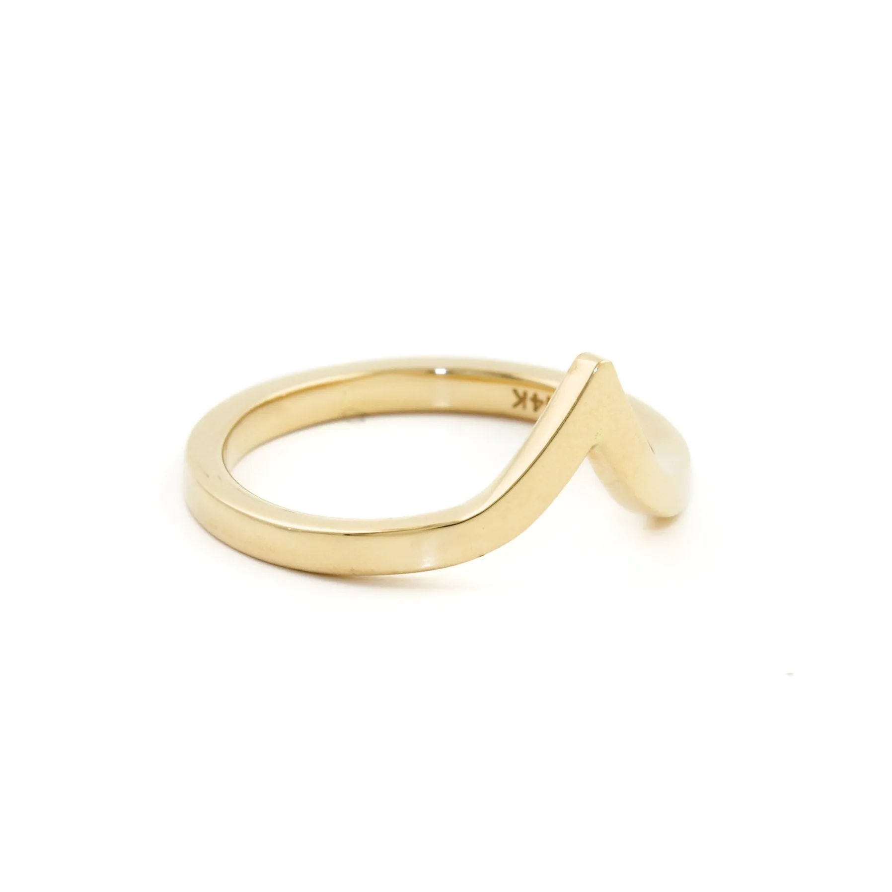 14K Gold x  2mm V-Tiara Band