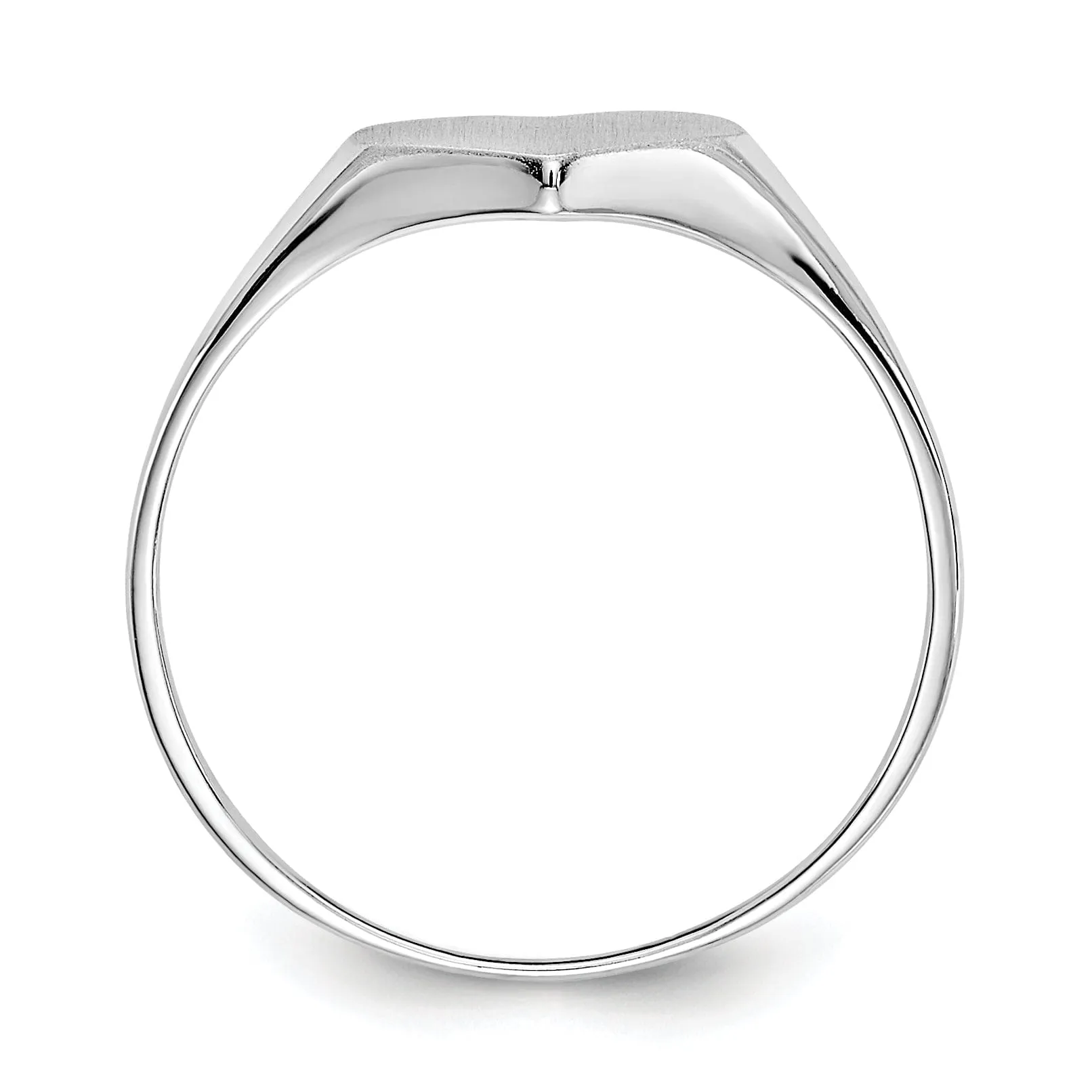 14k White Gold Heart Children's Ring