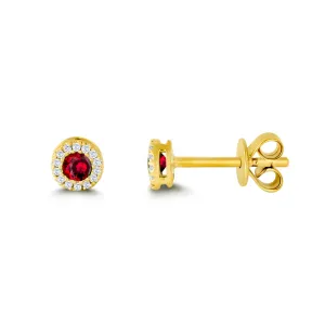 14KW 28D0.10CT,2RU0.20CT RUBY/DIAMOND ROUND ER  (118E413988Y14RU1)