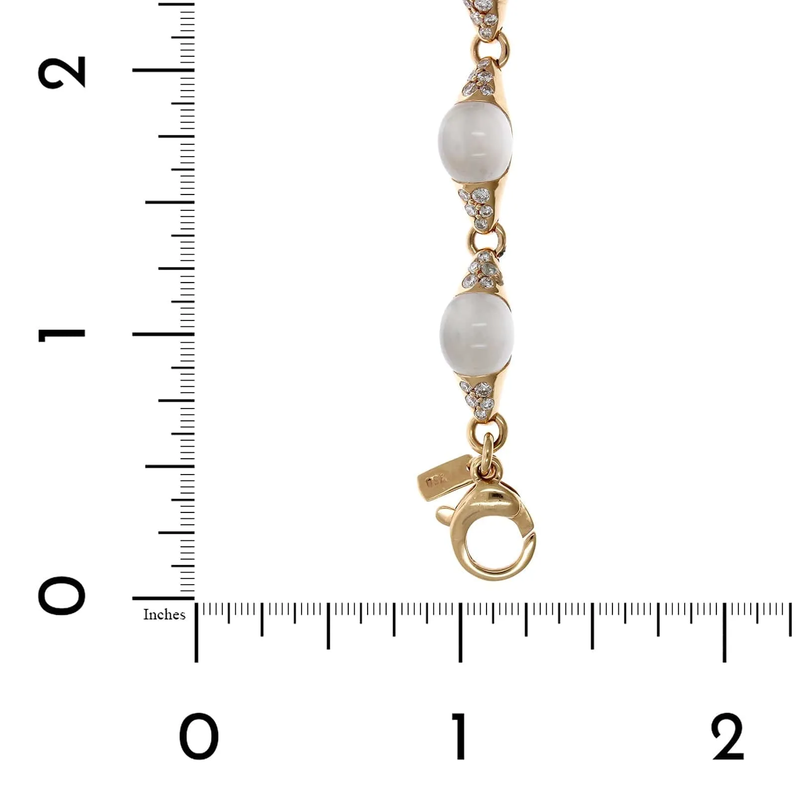 18K Rose Gold Moonstone Diamond Bracelet