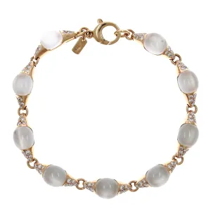 18K Rose Gold Moonstone Diamond Bracelet