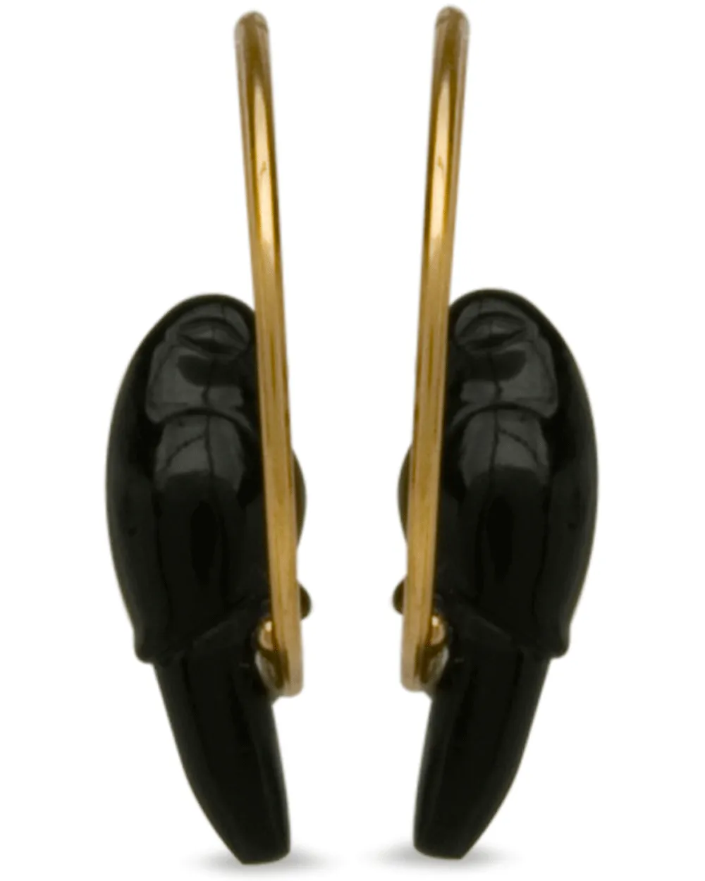 18k Yellow Gold Black Onyx Tallulah Birdie Earrings