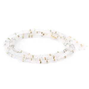 18K Yellow Gold Moonstone Confetti Wrap Bracelet