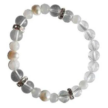 8mm Quartz/ Rainbow Moonstone Pearl