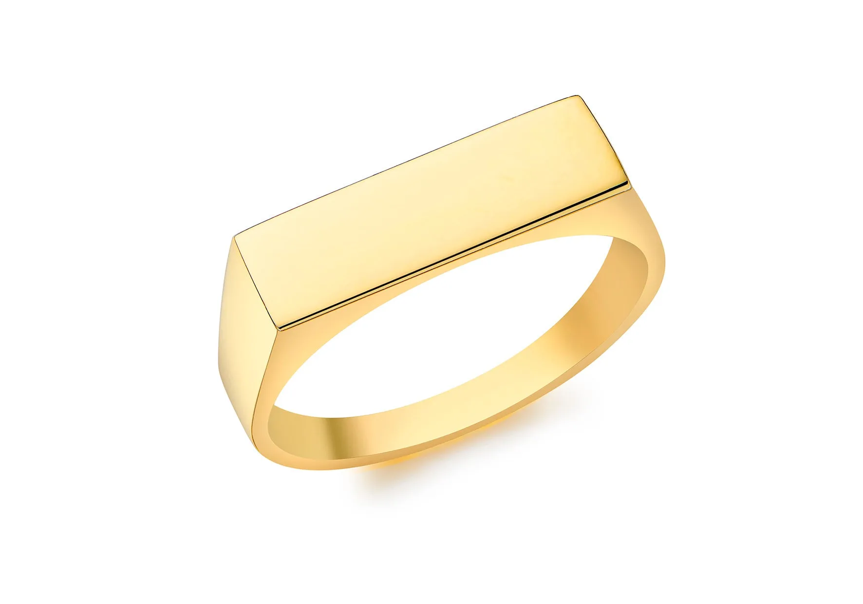 9ct Yellow Gold Rectangular Signet Ring.