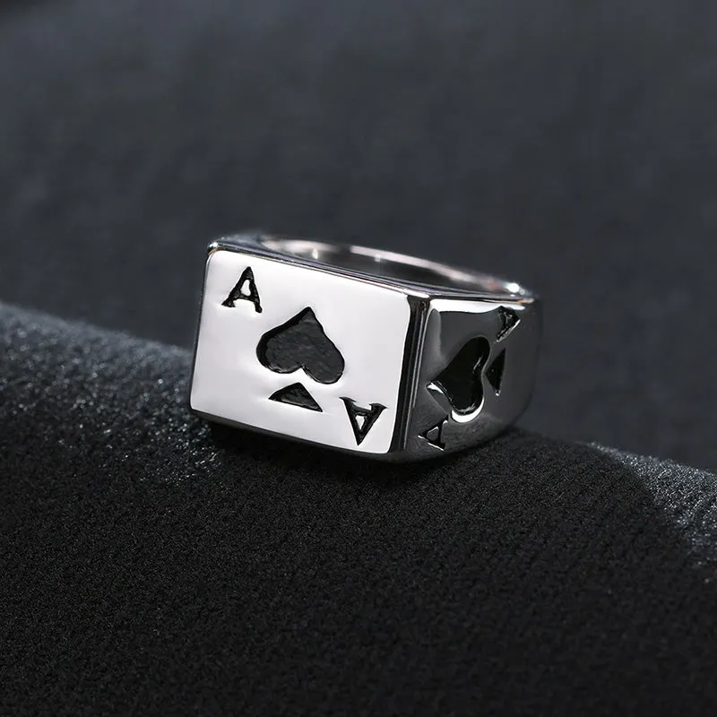 Ace Of Spades Signet Ring