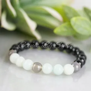 Amazonite & Black Moonstone (EMF Protection)