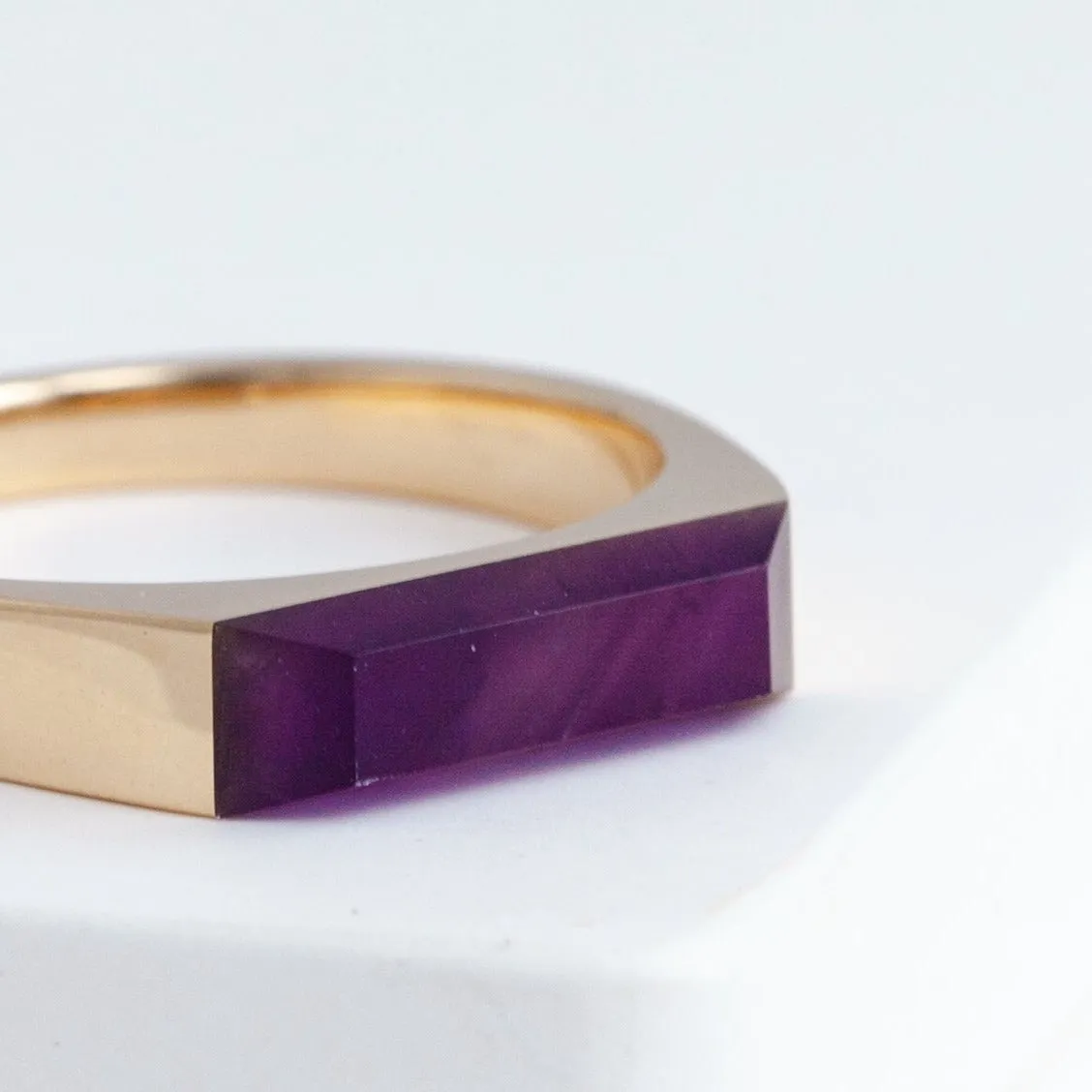 Amethyst signet ring