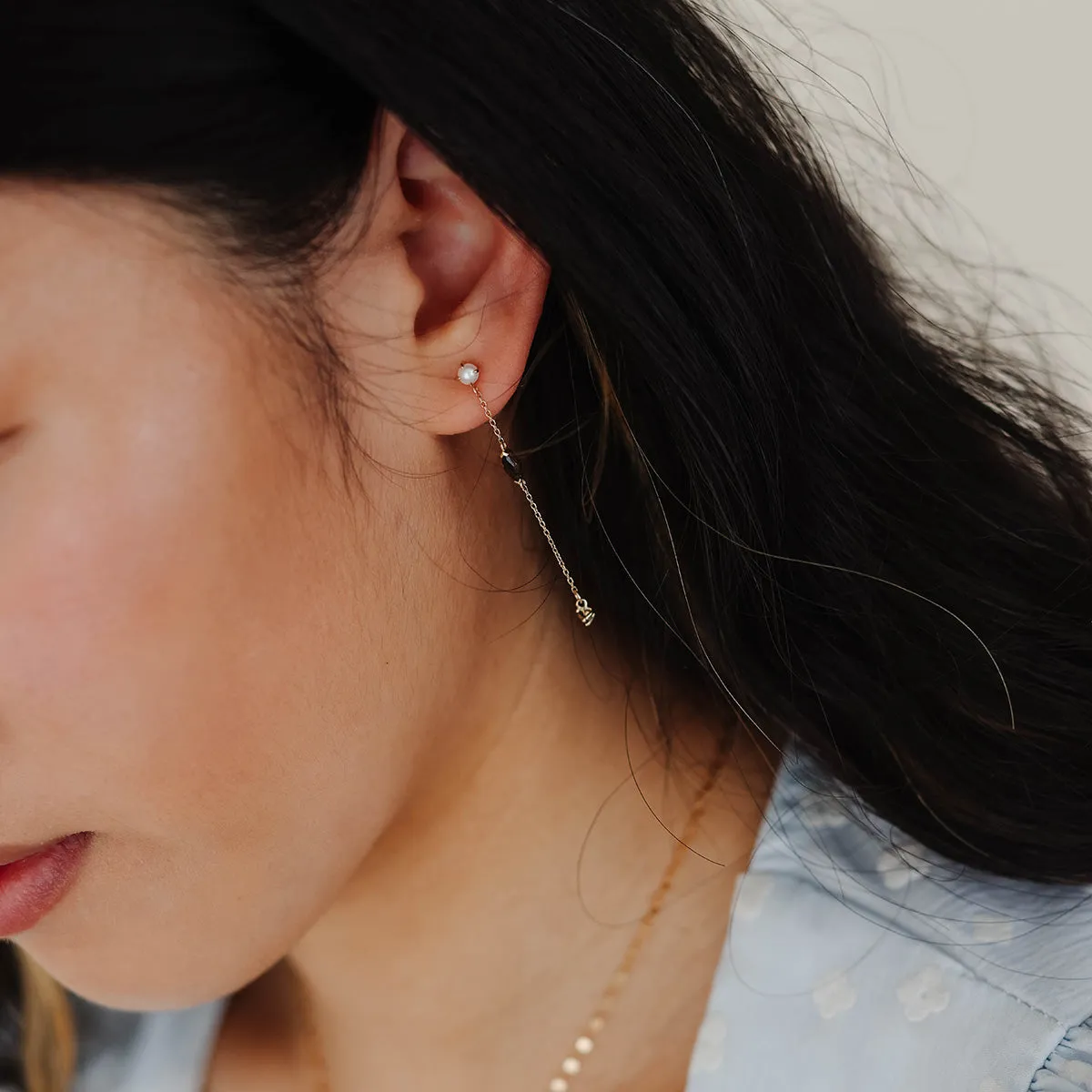 Annie and Kerry Xu x Local Eclectic Solid Gold Convertible Earrings