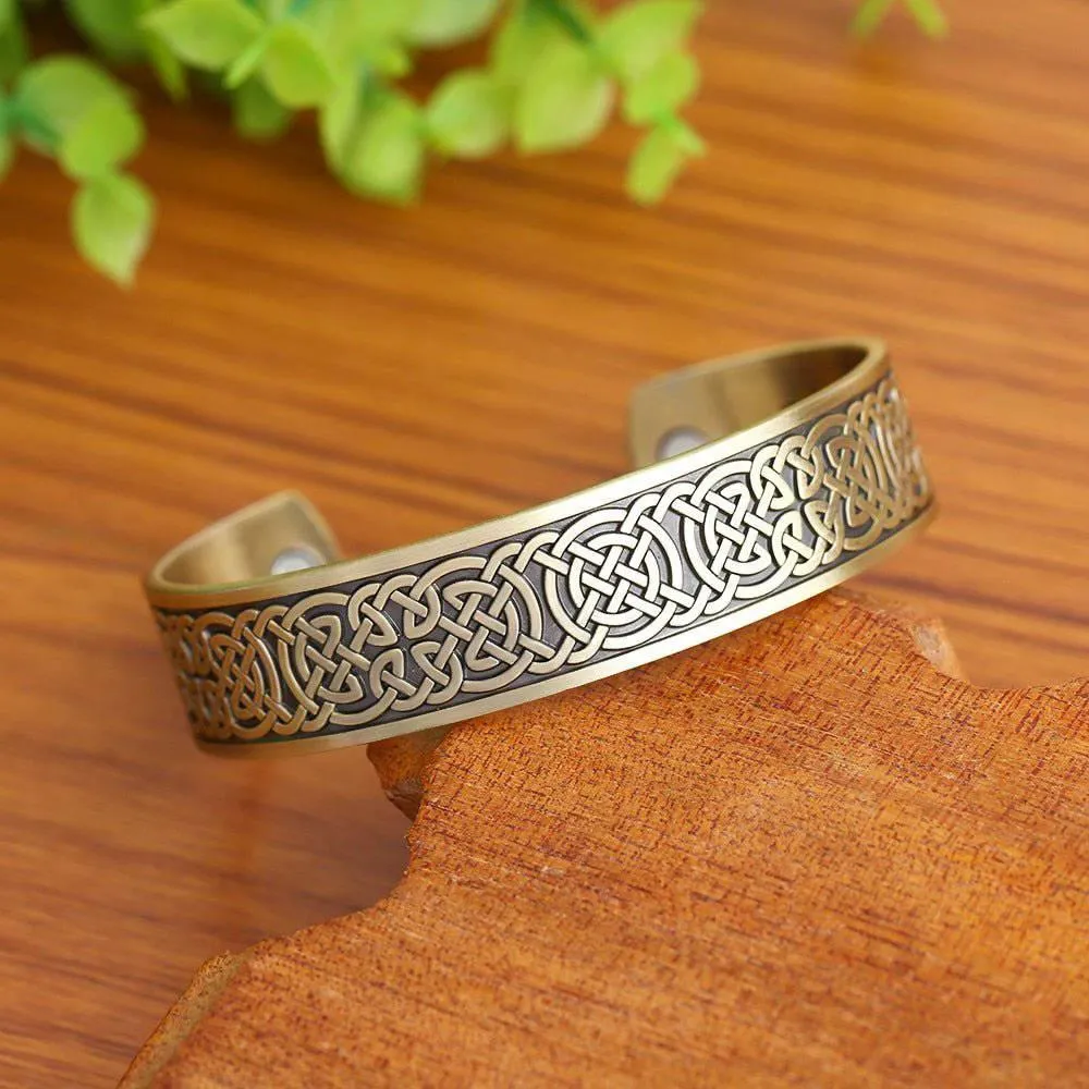 Antique Celtic Cuff Bangle - Luck Knot