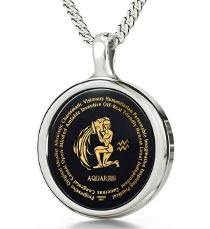 Aquarius Necklaces for Lovers of the Zodiac | Inscribed in Gold