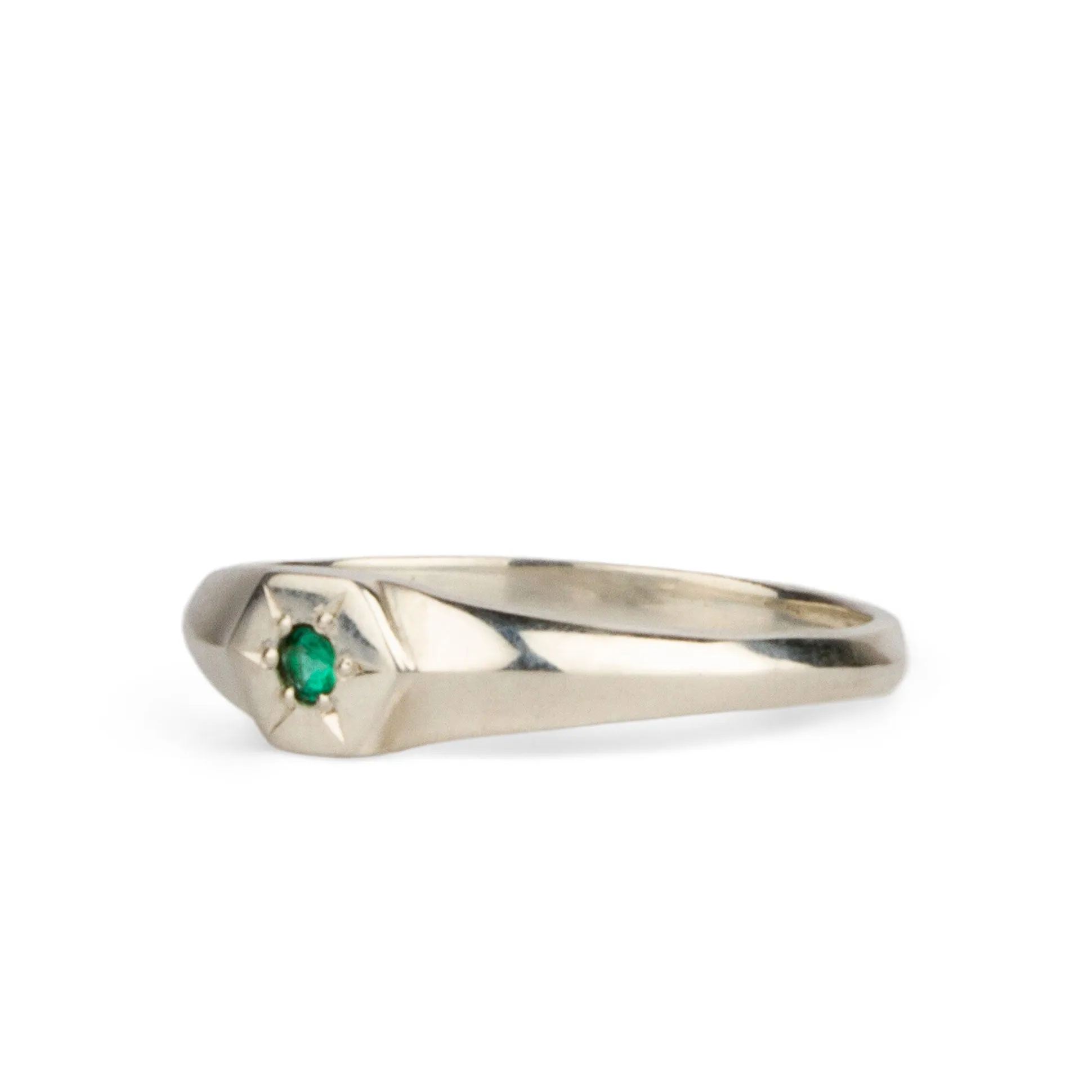 Astra Star Signet Ring - May - Emerald