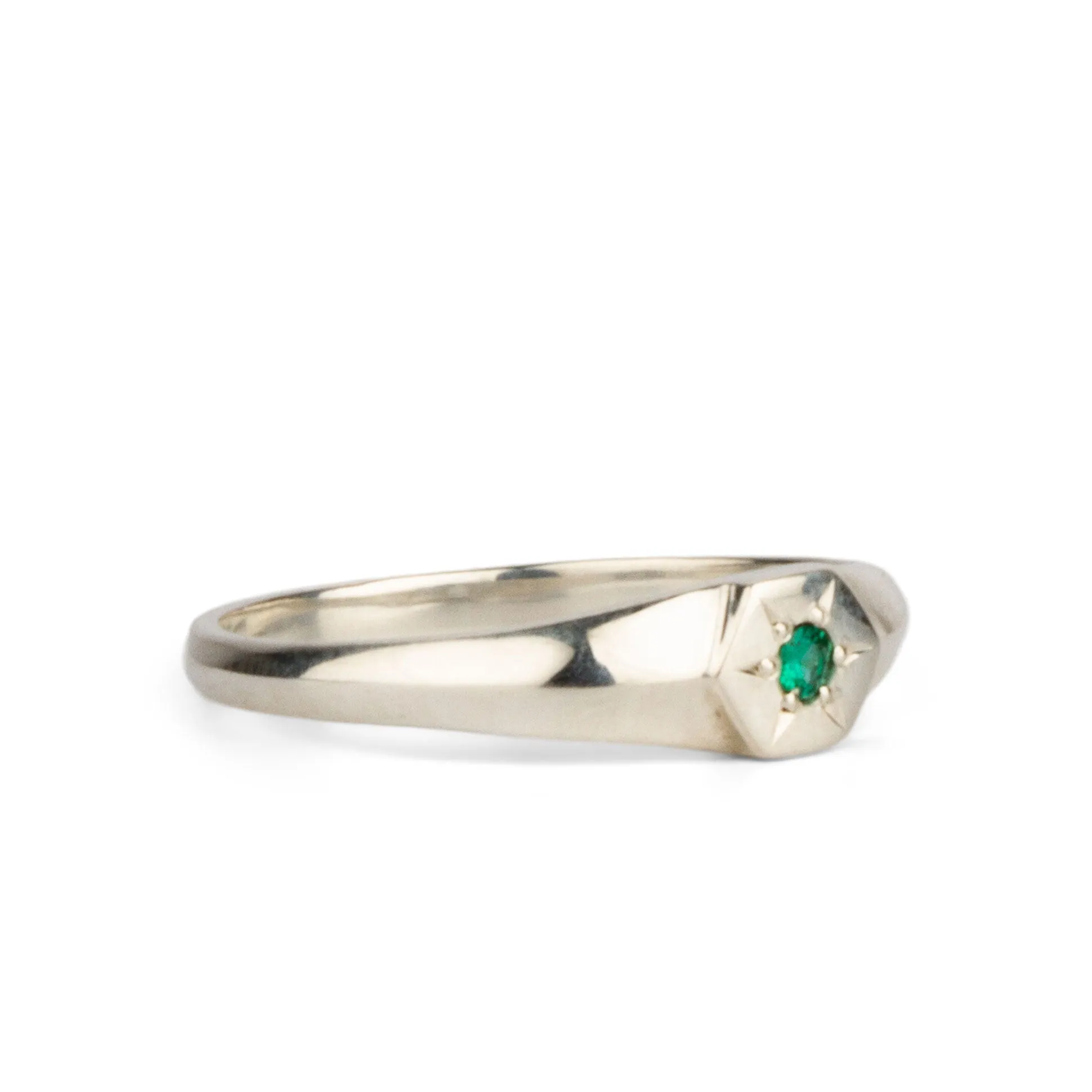 Astra Star Signet Ring - May - Emerald