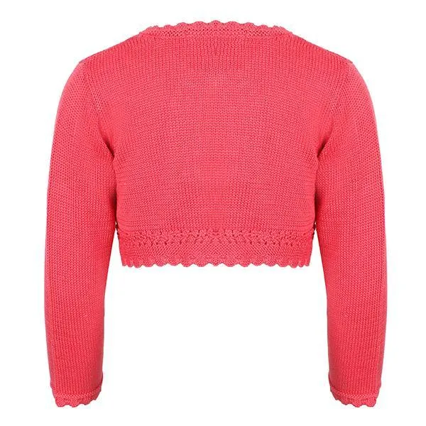 BABY GIRL CORAL KNIT BOLERO JACKET