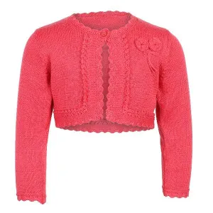 BABY GIRL CORAL KNIT BOLERO JACKET