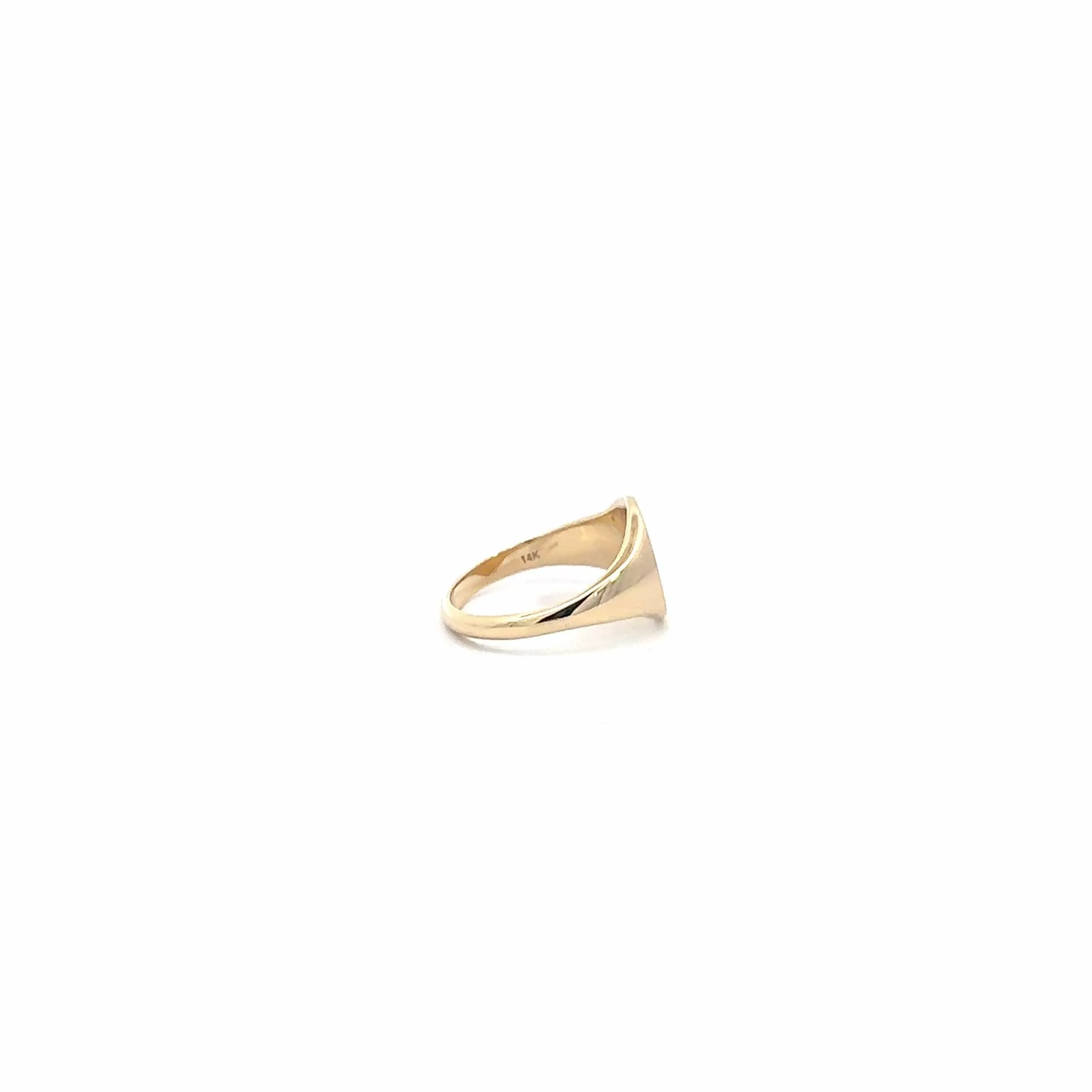 Baikalla™ 14k Yellow Gold Brushed Signet Ring