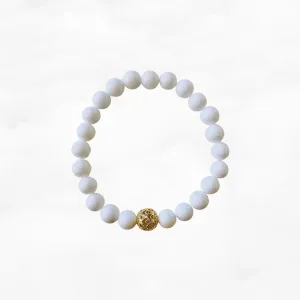 Beaded Tridacna Bracelet with Lotus