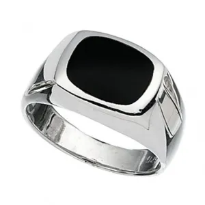 Beginnings  Sterling Silver Onyx Signet Ring R265B