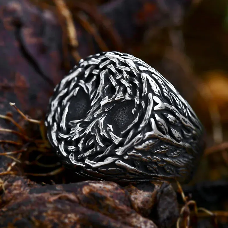 Beier New Style 316L Stainless Steel Tree of Life Signet Ring Classic Men Viking Amulet Rings Nordic Jewelry For Men Wholesale