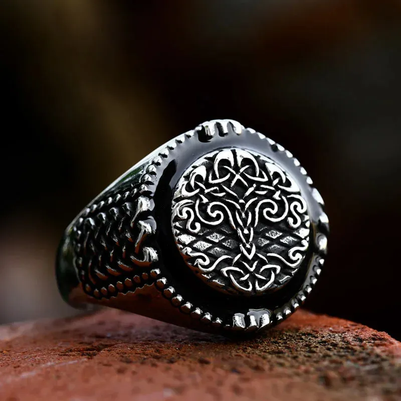 Beier New Style 316L Stainless Steel Tree of Life Signet Ring Classic Men Viking Amulet Rings Nordic Jewelry For Men Wholesale