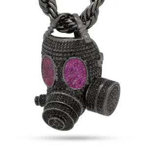 Black Gas Mask Necklace