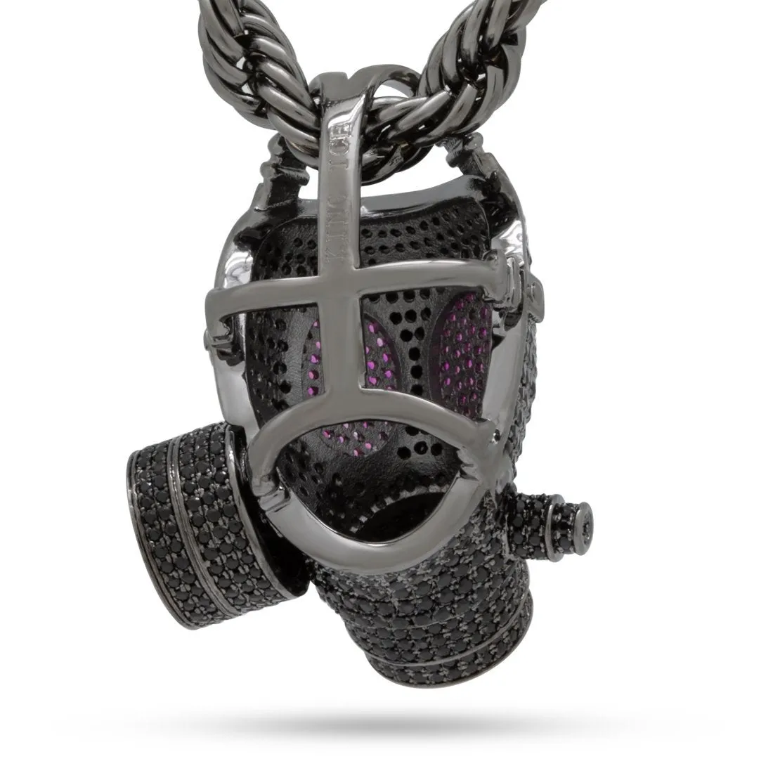 Black Gas Mask Necklace