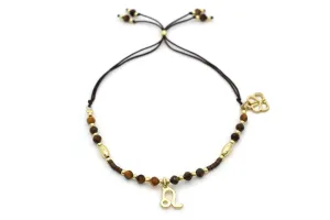 Boho Betty Leo Zodiac Gemstone Gold Bracelet