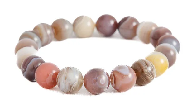 Botswana Agate Natural Gemstone Bracelet