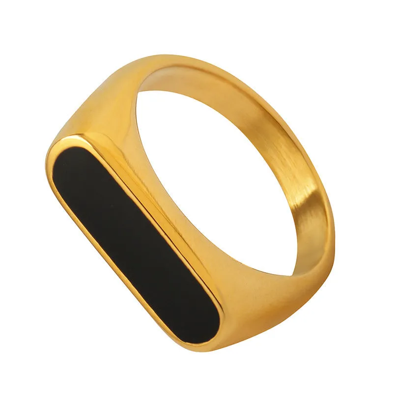 Brenda Gold Onyx Ring