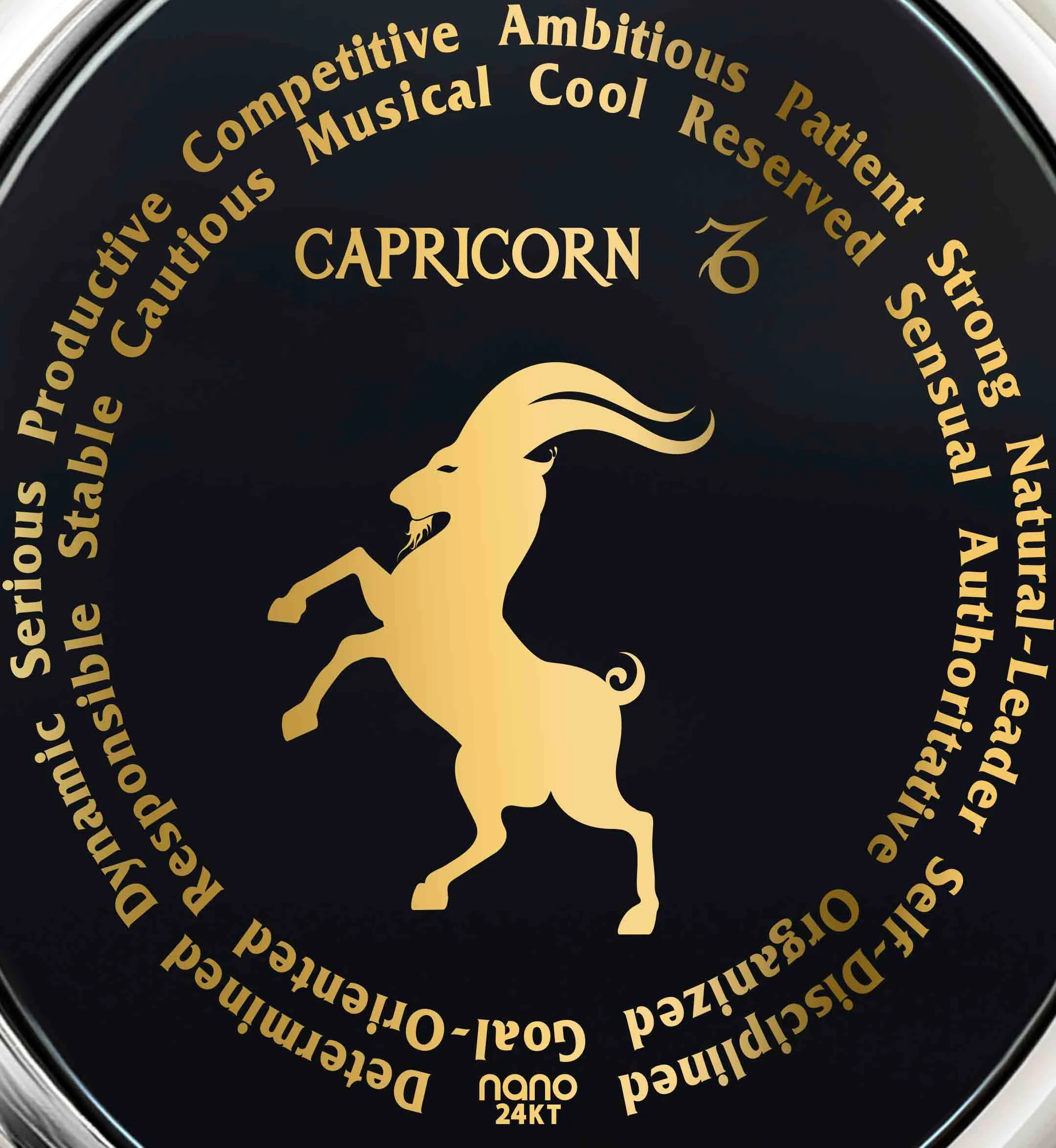 Capricorn Necklaces for Lovers of the Zodiac 24k Gold Inscribed