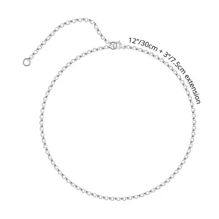 Choker Name Necklace Sterling Silver