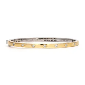 Classic Two-toned Diamond Bangle