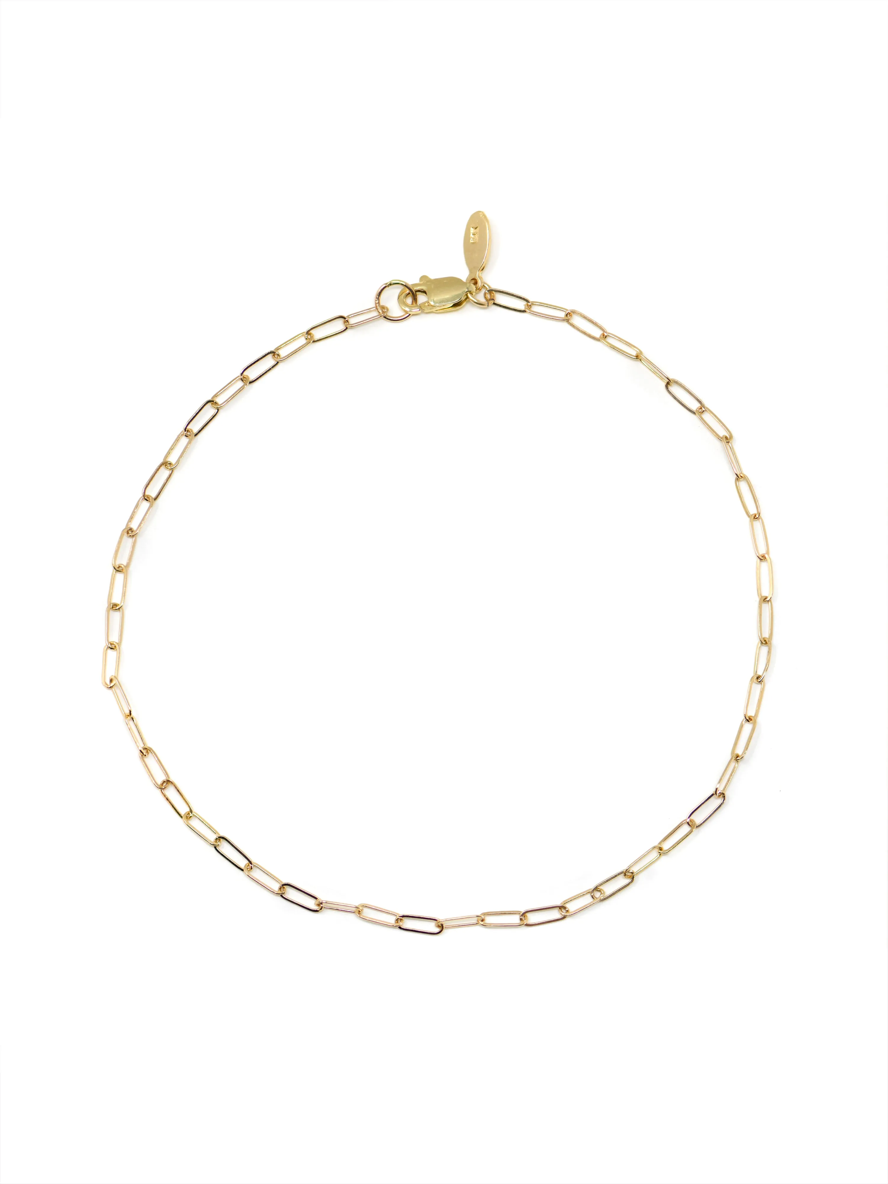 Classique Mini Paper Clip Anklet