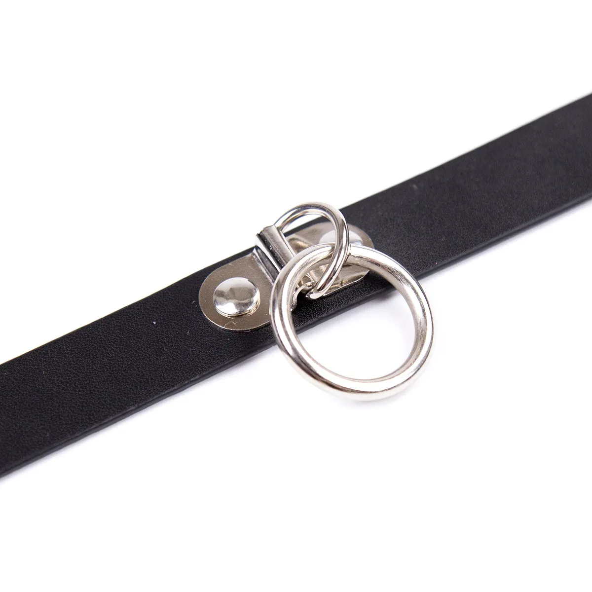 Collar - D Ring Slave Fashion Collar - Vegan Leather (5 color options)