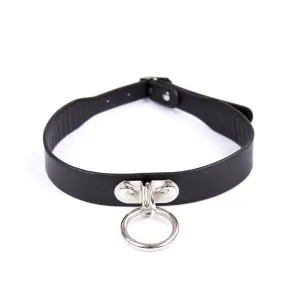 Collar - D Ring Slave Fashion Collar - Vegan Leather (5 color options)