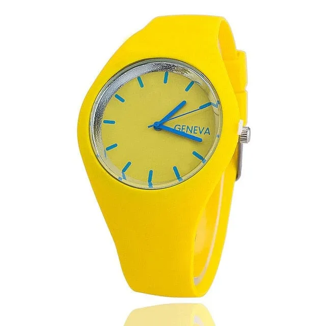 Color Brigade Ultra-thin Silicone Strap Watch  - 12 Colors