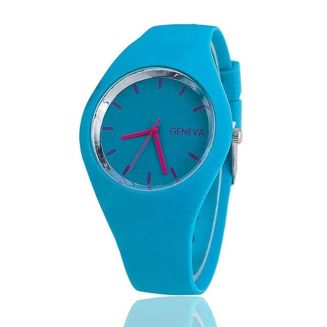 Color Brigade Ultra-thin Silicone Strap Watch  - 12 Colors