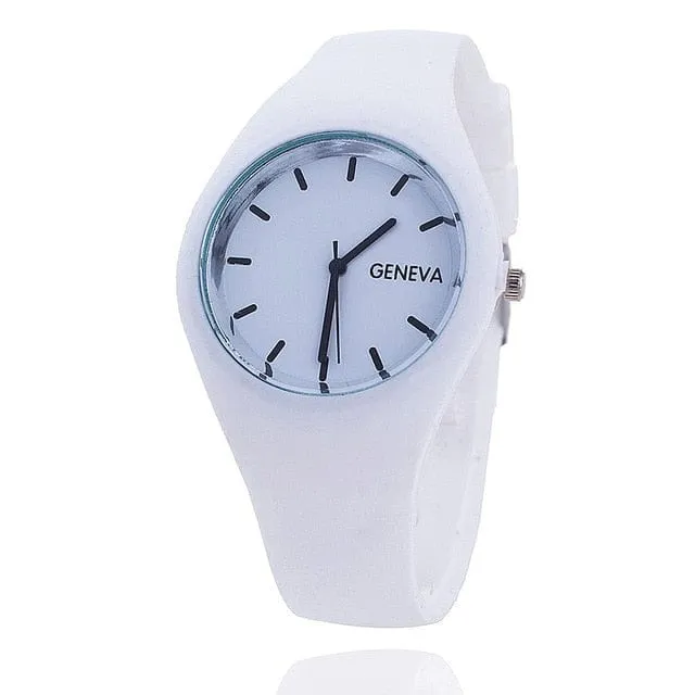 Color Brigade Ultra-thin Silicone Strap Watch  - 12 Colors