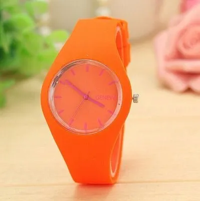 Color Brigade Ultra-thin Silicone Strap Watch  - 12 Colors