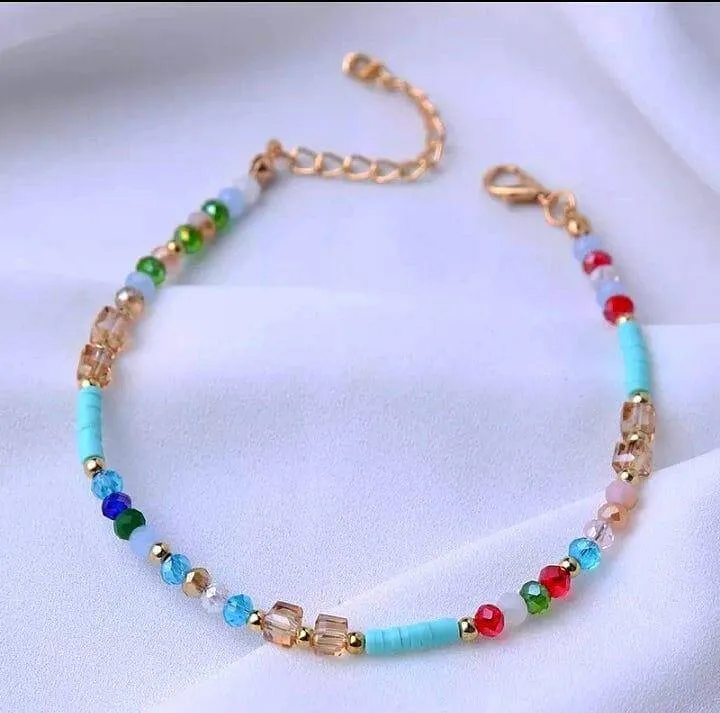 Colorful Beaded Bohemian Style Anklet