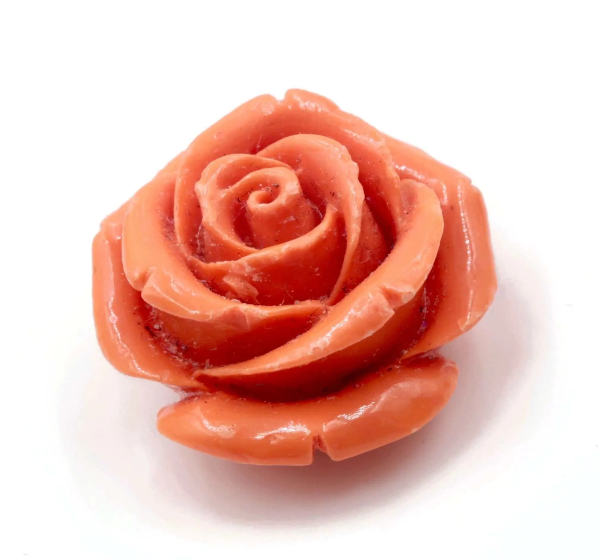 Composite Coral Flower Rose Resin Coral Red Flower Mount Orange Flower Post Loose Gemstone Resin Coral Flower 25mm DIY Jewelry Supplies SKU:114164