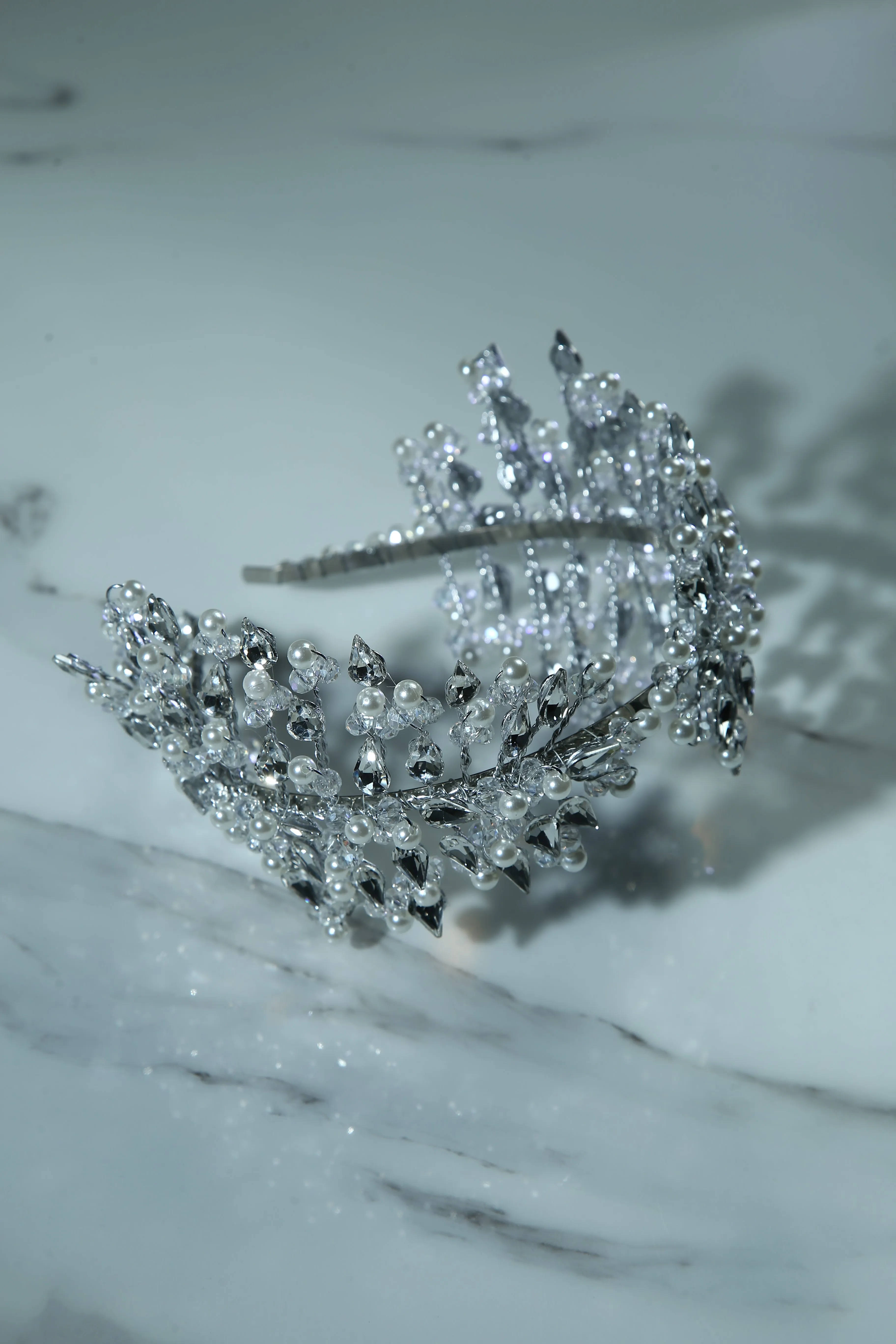 Crystal Luxurious Bridal Headband - Handmade