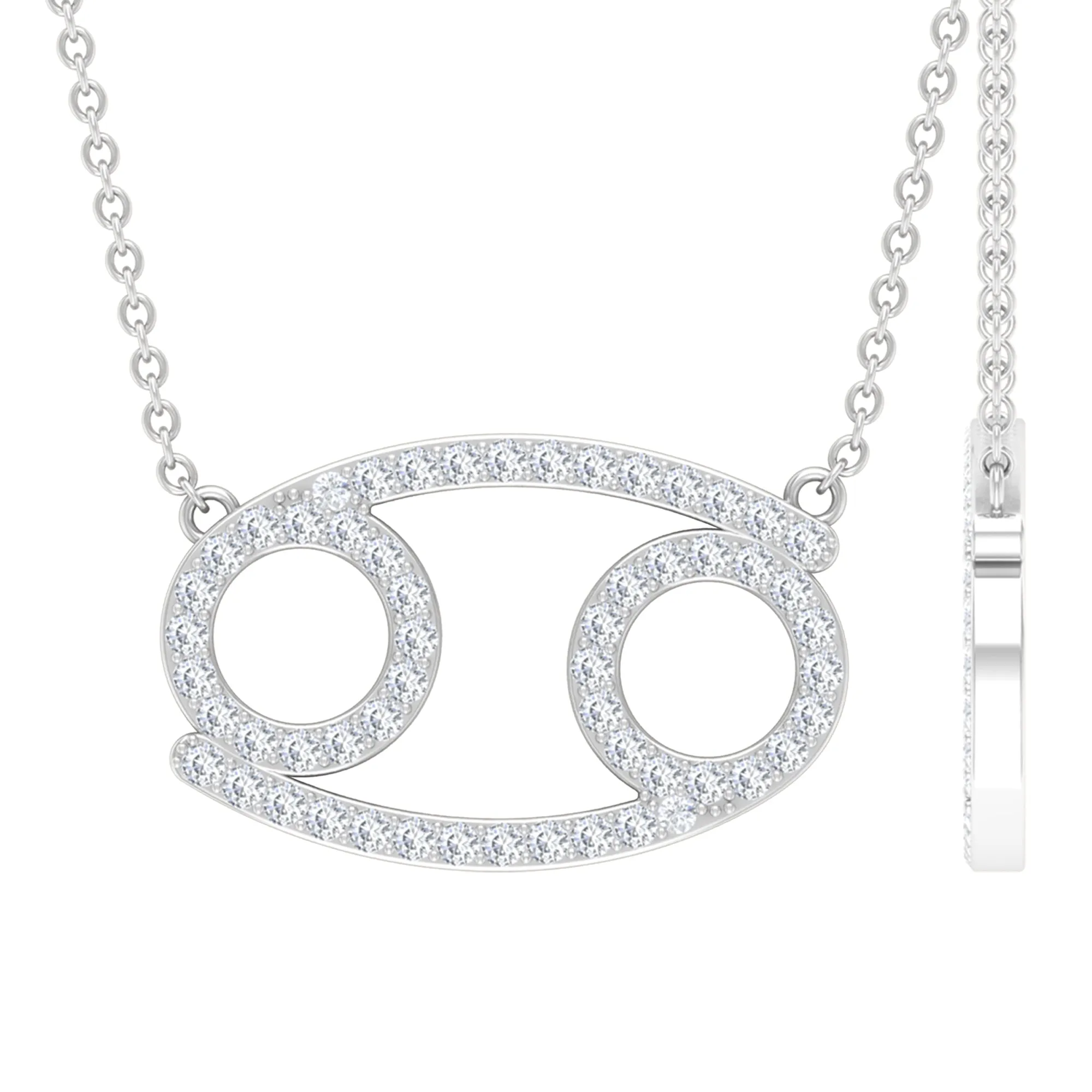 Cubic Zirconia Cancer Zodiac Necklace