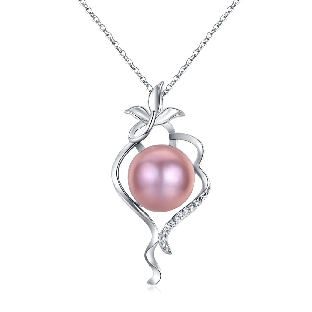 Dancing Twine Pink Pearl Necklace