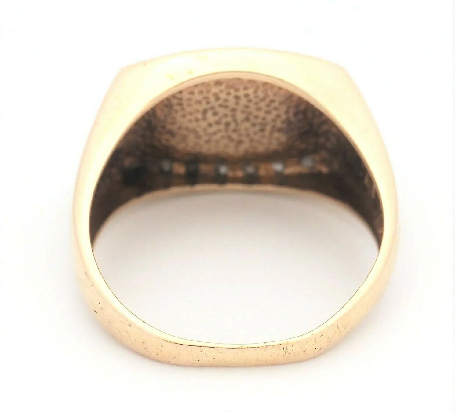 Diamond 9ct Yellow Gold Signet Ring