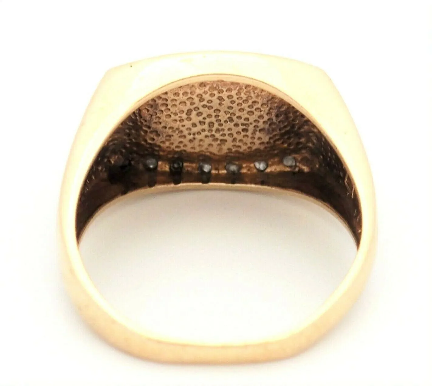 Diamond 9ct Yellow Gold Signet Ring