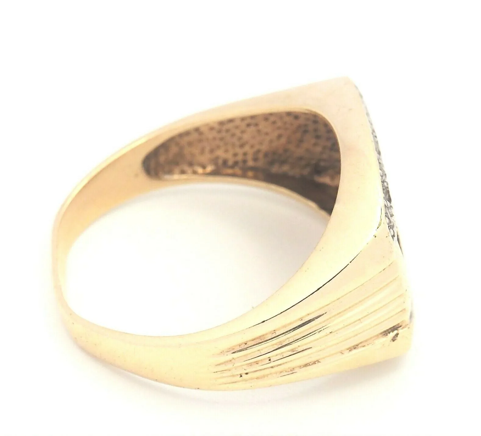 Diamond 9ct Yellow Gold Signet Ring