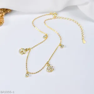 Elegant swan anklet