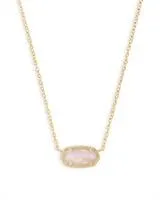 Elisa Pendant Necklace In Rose Quartz