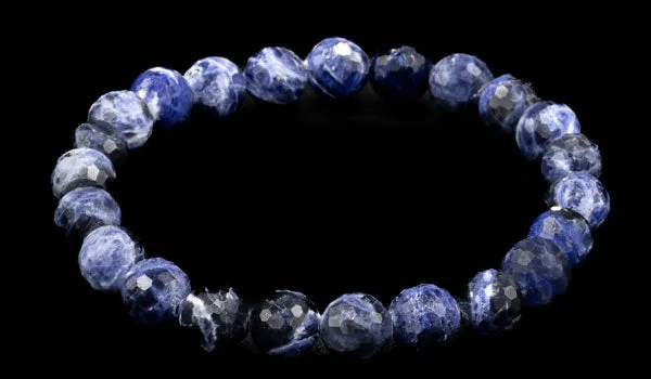 Faceted Sodalite Natural Gemstone Bracelet